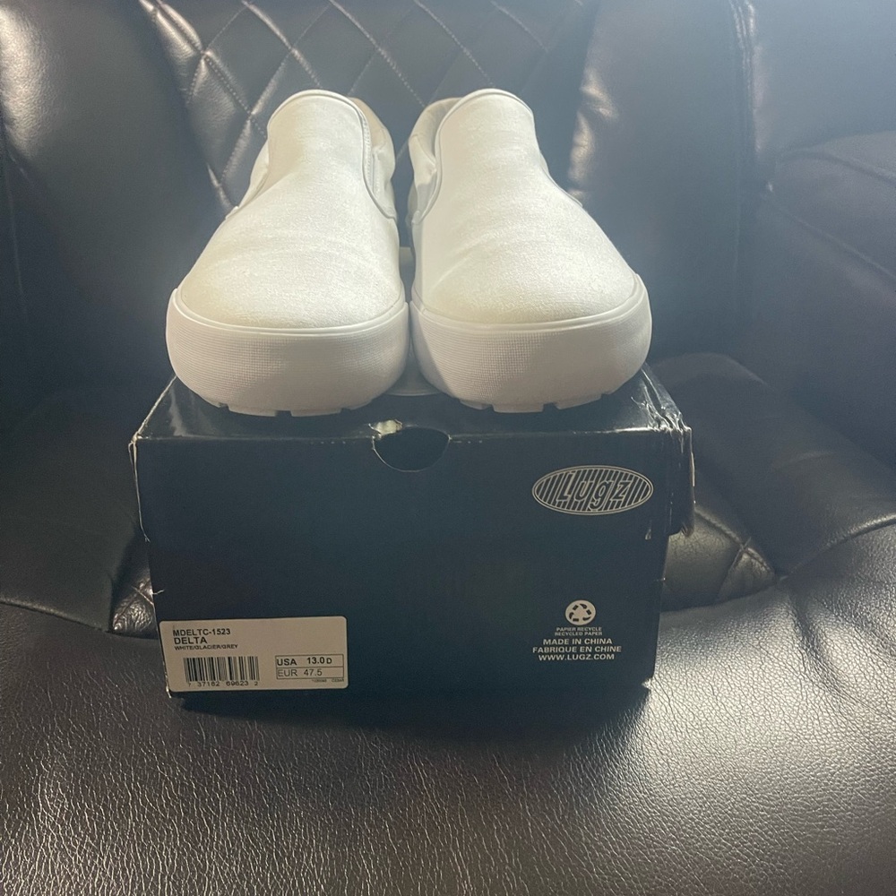 Lugz White Slip-On Sneakers